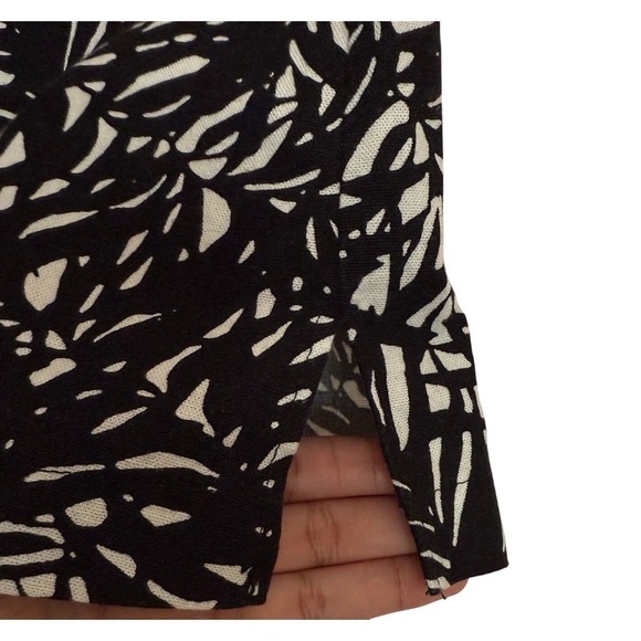 Jules & Leopold Black & White Palm Leaf Print Skirt Womens Medium - Picture 5 of 5